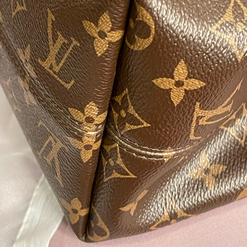 Louis Vuitton Brown Monogram Canvas Shoulder Bag with Natural Vachetta Trim - Picture 4 of 8